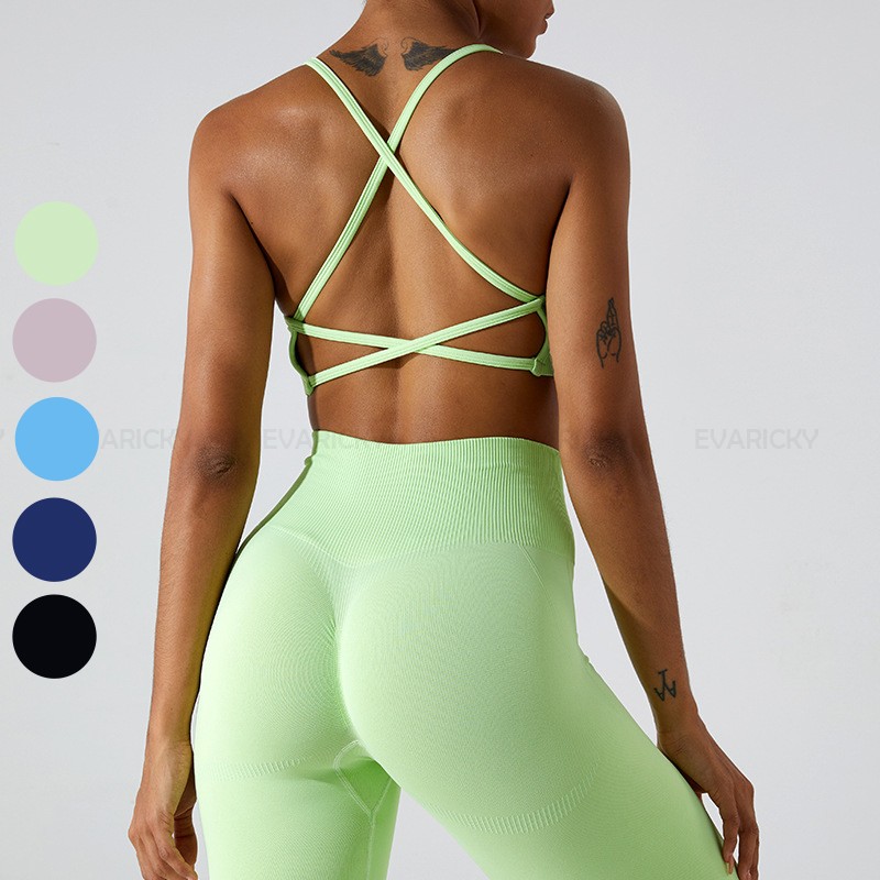 끈적 끈적한 충격 방지 Criss Cross Bra