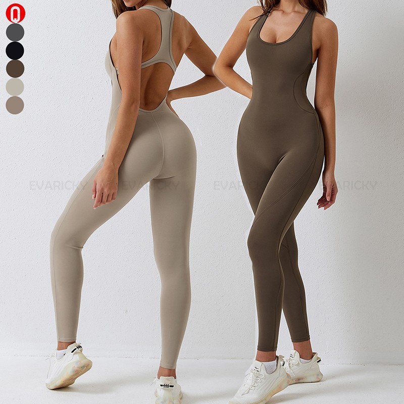 U 칼라 여름 점프수트